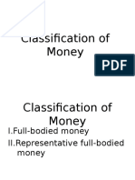 Classification of Money