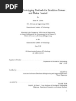 Design and Prototyping Methods For Brushless Motors and Motor Control