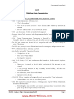 Advanced Mobile Pone Service (Amps) : Unit V Multi-User Radio Communication