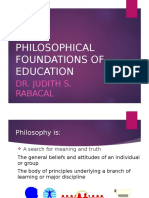 Philosophical Foundations of Education Part 1