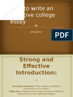 How To Write An Effective College Essay