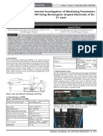 Experimental Investigation of Machining Parameters For EDM Using Rectangular Shaped Electrode of en 31 Steel