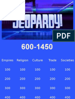 600-1450 World History Jeopardy 