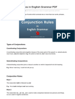 Conjunction Rules in English Grammar PDF