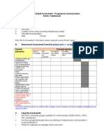 Checklist For Rapid Assessment - Programme Communication