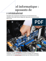 Tema 1 Ordinateur Et Ses Composants-Matériel Informatique