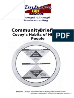 Community Briefing On:: Covey's Habits of Highly Effective People