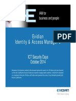 Evidian Identity & Access Manager 9: ICT Security Days October 2014