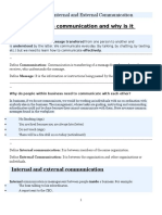 Chapter 9-Internal and External Communication