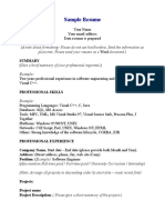 Sample Resume