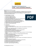 F B Manager Job Specification