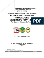 Bone Lengthening Procedure (Ilizarov Method) : Seminar, Workshop & Live Surgery