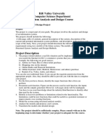 System Analysis and Design Project Format PDF