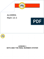 MATH 10-3 Lesson 1 Sets and The Real Number System