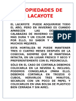 Propiedades de Lacayote