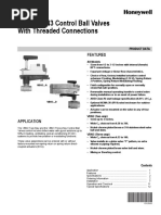 HONEYWELL VBN2 VBN3 Control Ball Valves PDF