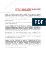 Reflexión Relación Entre Misión, Visión, Valores y Objetivos Institucionales