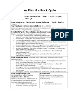 Evidence 2 - Lesson Plan 8 The Rock Cycle