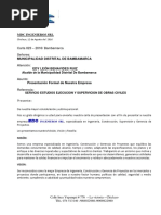 Carta de Presentacion MDC Ingenieros SRL