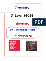 O Level Chemistry Summary