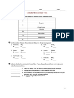 Cellular Processes Test