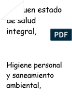 Un Buen Estado de Salud Integral