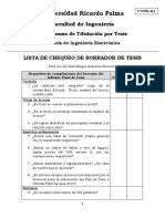 F.TITES 011 Lista Chequeo Borrador Tesis - para Metodólogos-Asesores-Revisores - Electrónica