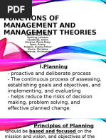 Functions of Management and Management Theories