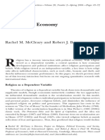 Religion and Economy: Rachel M. Mccleary and Robert J. Barro