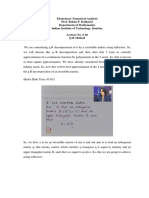 Elementary Numerical Analysis Prof. Rekha P. Kulkarni Department of Mathematics Indian Institute of Technology, Bombay Lecture No. # 40 Q R Method