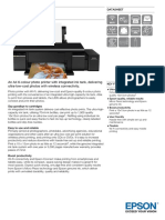 Epson L805 A4 Colour Single Function Ink Tank System Photo Printer Datasheet