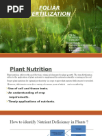 Foliar Fertilization