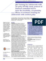 Strength Training for Adolescents With Cerebral Palsy (STAR)- Study Protocol of a Randomised Controlled Trial to Determine the Feasibility, Acceptability and Efficacy of Resistance Training for Adolescents With Cerebral Palsy