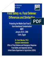 Food Safety Vs Food Defense