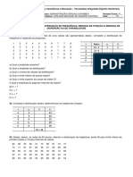 Lista de Exercícios II - Estatística Descritiva