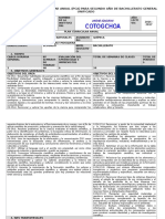 Formato Planificación Segundo Bachillerato Química