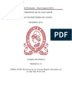 Material Tema18 de Fisica. Unidad 9 Rotación de Un Cuerpo Rígido Alrededor de Un Eje Fijo Parte III Version PDF