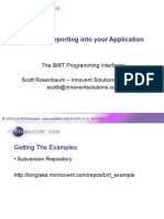Integrating Reporting Into Your Application