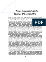 Emotion in Kant's Moral Philosophy