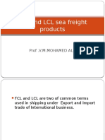 FCL and LCL Sea Freight Products