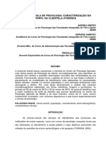 Clínica-Escola de Psicologia Caracterização Do Perfil Da Clientela Atendida PDF