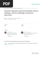 Emotion Regulation and Mental Health: Recent Findings, Current Challenges, and Future Directions