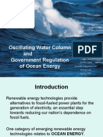 Oscillating Water Column and Government Regulation of Ocean Energy