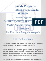 Derecho Agrario - Antecedentes Históricos Del Derecho Agrario