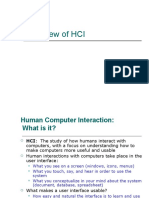 Overview of HCI