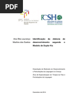 Identificação Da Dislexia de Desenvolvimento Segundo o Modelo de Dupla Via - Ana Rita Santos Versão Final PDF