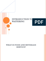 Introduction To Waitering