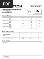 MBT3946DW: Dual General Purpose Transistor NPN+PNP Silicon