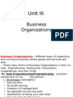 Unit 3 Business Organizations