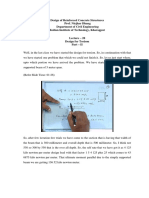 Design of Reinforced Concrete Structures Prof. Nirjhar Dhang Department of Civil Engineering Indian Institute of Technology, Kharagpur